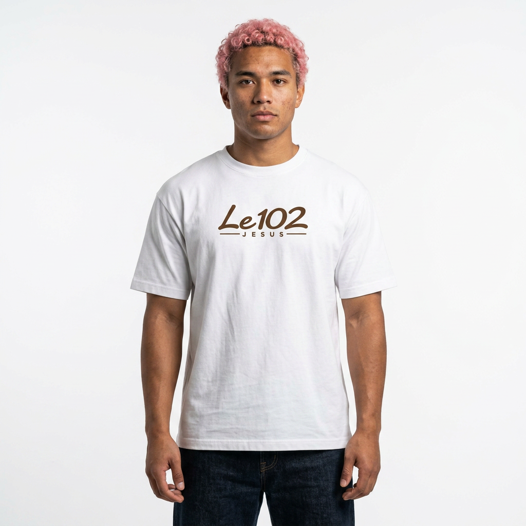 Le102 Jesus T‑Shirt — Minimal Faith Graphic Tee for Men