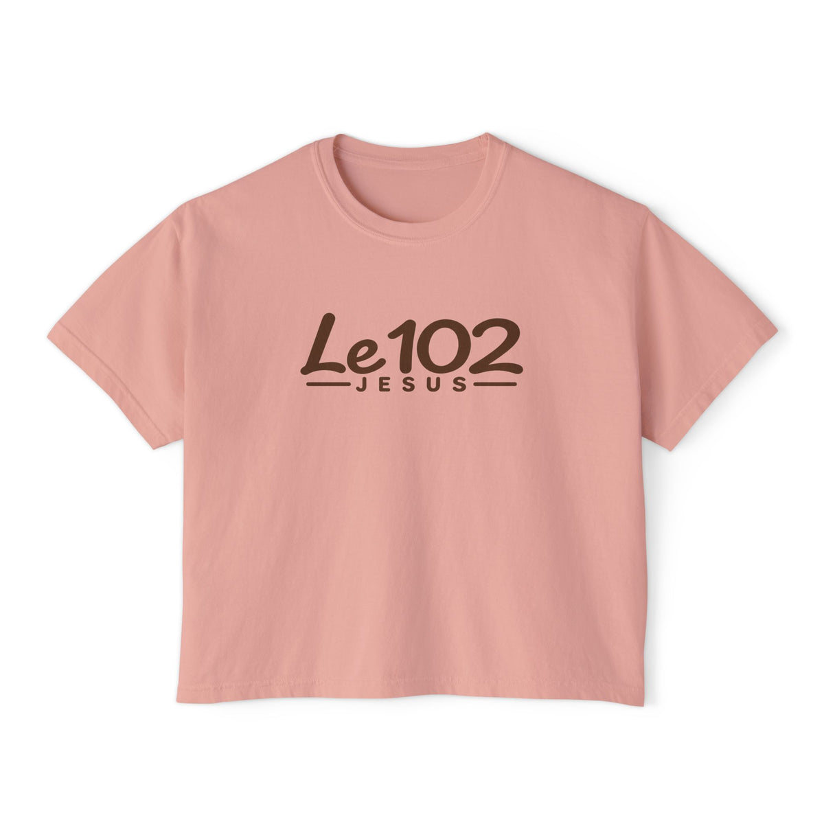 Le102 Jesus Women’s Boxy Tee — Minimal Christian Graphic T-Shirt