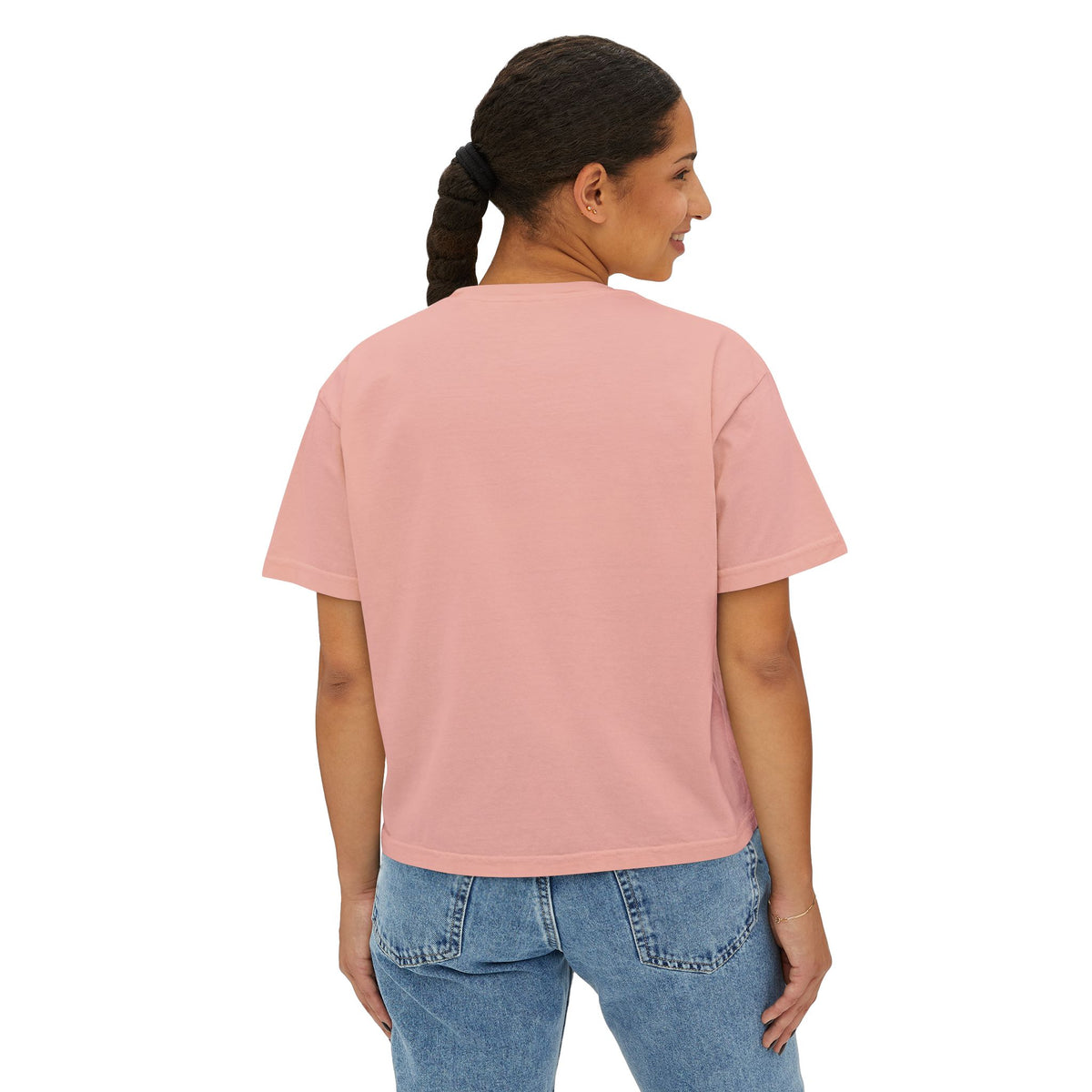 Le102 Jesus Women’s Boxy Tee — Minimal Christian Graphic T-Shirt